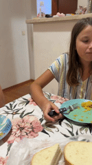Kids at a floral table in Budva, Montenegro