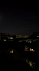Bright moon illuminates Burgas cityscape in evening observations