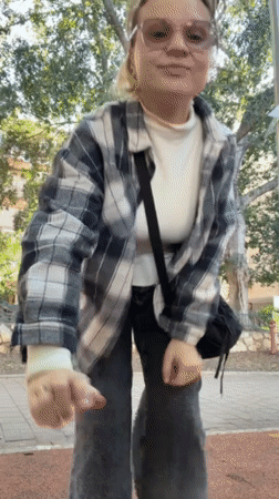 Woman spotted dancing, shopping across Tel Aviv area Thursday