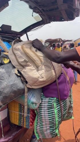 Car loading activity observed in Markurdi Nigeria market area
