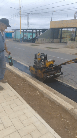 Street maintenance underway in Tinaquillo, Venezuela