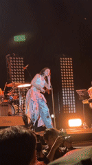 Female singer performs live concert in Salembaran, Indonesia