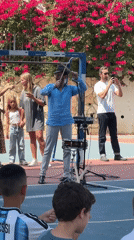 Bucket drumming workshop fills a Netanya schoolyard on a sunny morning