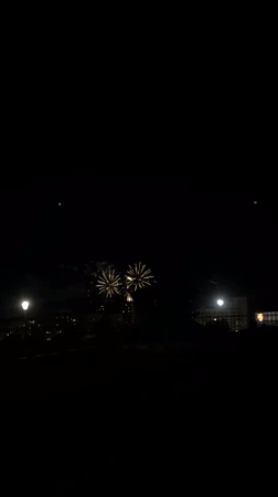 Fireworks Display Lights Up Kragujevac Serbia Evening Sky