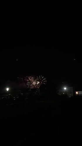 Fireworks Display Lights Up Kragujevac Serbia Evening Sky