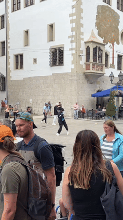 Street performance and Baroque splendor at Würzburg Residence
