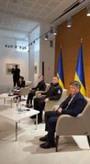 Formal meeting held in Uzhhorod with Ukrainian flags present