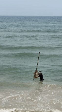 Beachgoers and dining observed at Huế coastline