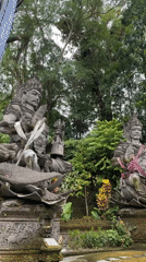 Hindu statues and rice terraces documented in Bali