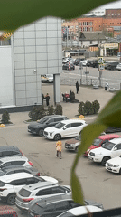 Woman documents morning routine with selfies in Klin, Russia