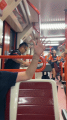 Late-night musical celebration erupts on Buenos Aires train