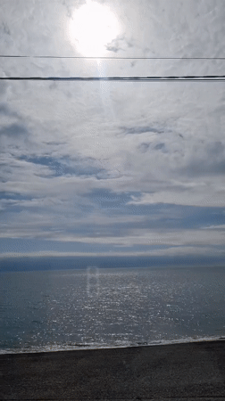 Coastal scene captured under cloudy skies in Sochi
