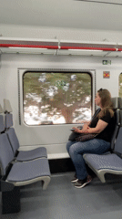 Train passenger spotted using phone near Calella, Spain