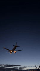 Commercial aircraft spotted on evening approach over Sofia