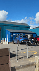 Motorcyclists visit boat rental facility in Benson