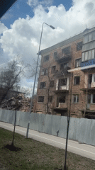 Building destruction documented in Perm, Russia