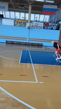 Tennis day in Chaikovsky, indoors and out