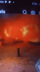 Phone recording captures video of large outdoor fire