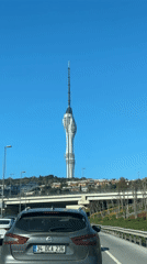 Çamlıca Tower spotted from highways and streets in Üsküdar