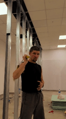 Nunchaku practice inside unfinished Qarağandı government building