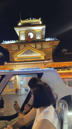 Open-top tour bus journey documented in Ho Chi Minh City