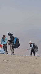 Paragliding activities observed in Alto Hospicio, Chile mountains