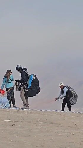 Paragliding activities observed in Alto Hospicio, Chile mountains