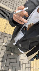 Person spotted on tactile paving near drainage in Sirius