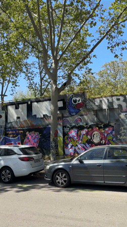 Graffiti wall documented on Barcelona street