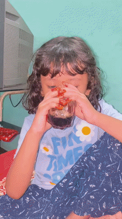 Young girl playing indoors captured by witnesses in Dhaka