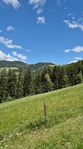 Rural Austrian countryside documented during sunny morning in Frohnleiten