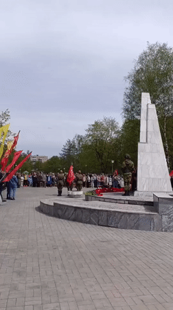 Victory Day memorial service held in Chernogolovka, Russia