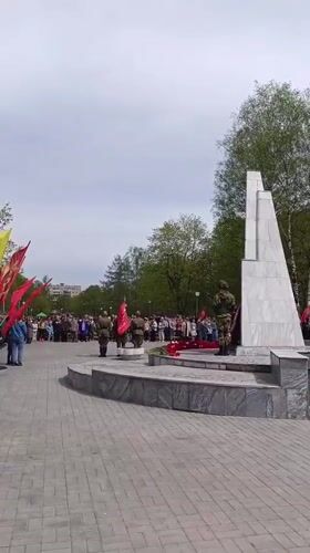 Victory Day memorial service held in Chernogolovka, Russia