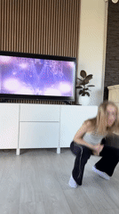Home life in Latvia: girl dances, cheesecake prepared