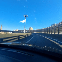 Dashcam captures sunny highway drive in Buenos Aires