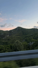Dusk landscape captured on video in Montenegro countryside
