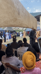 Outdoor celebration with dancing and speeches held in Lokoja