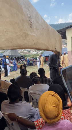 Outdoor celebration with dancing and speeches held in Lokoja