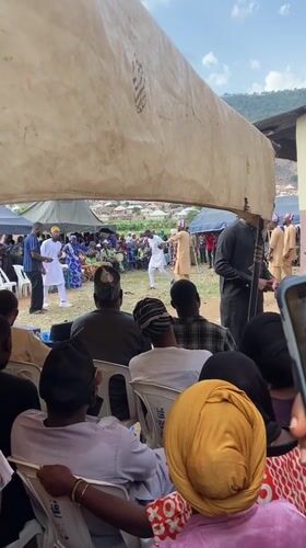 Outdoor celebration with dancing and speeches held in Lokoja