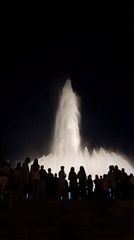 Crowds gather for Magic Fountain light show in Barcelona