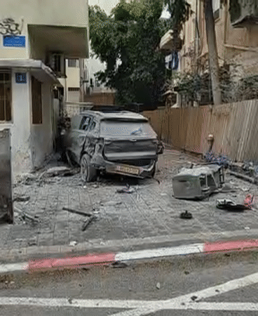Early morning street activity documented in Tel Aviv