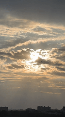 Kharkiv at sunset, streets and skyline under dramatic clouds