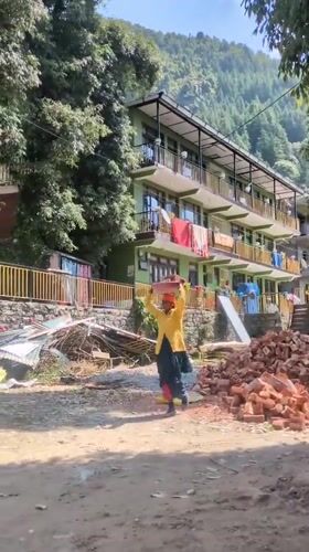 Rural morning scenes documented in Haini, India village