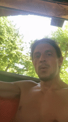 Man filmed indoors with green backdrop in Resen, Bulgaria