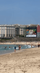 Summer crowds hit Riazor beach in A Coruña