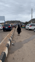 Roadside clothing market draws customers in Gura Top, Nigeria