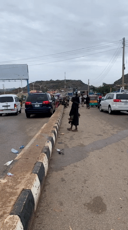 Roadside clothing market draws customers in Gura Top, Nigeria