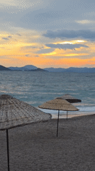 Sunset captured from multiple viewpoints along Fethiye coastline