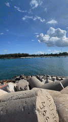 Calm morning documented at Vietnamese island fishing harbor
