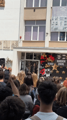 Plovdiv architecture students celebrate 2026 graduation ceremony outside school